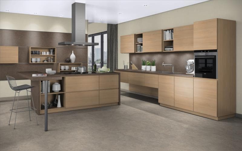 Treviso Handle-less Matt Ferrara Oak